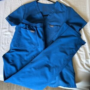 Royal blue Figs Scrub Set